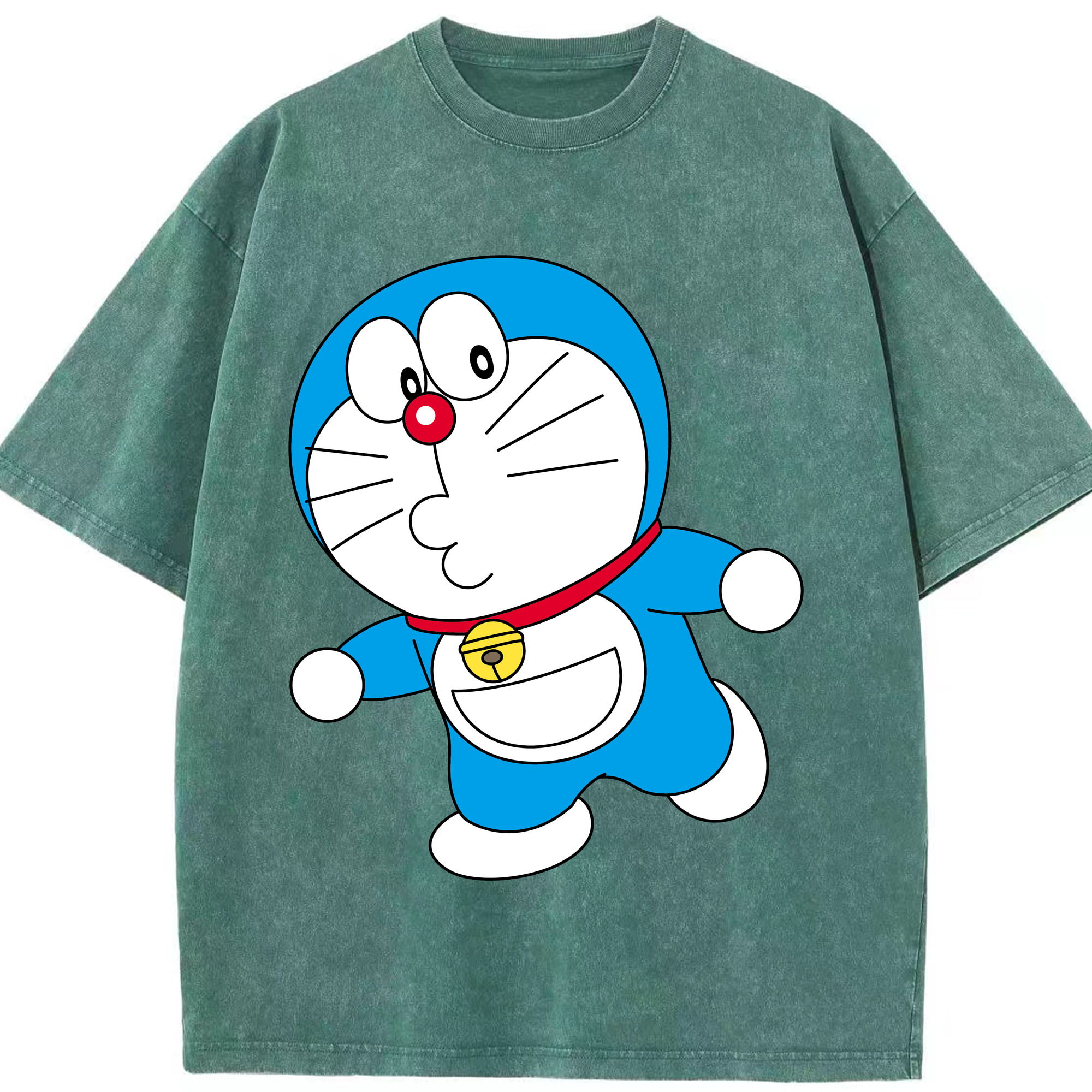 （画像用） ドラえもん Doraemon 綿100% ヴィンテージ風 半袖Tシャツ（フロントプリント）